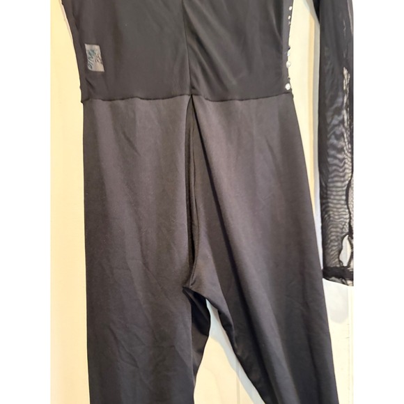 Dance Leotard Performance Wear‎ Black Long Sleeve Gymnastics Unitard Kids M - Picture 14 of 16